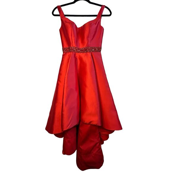 NWT IEENA for Mac Duggal Red Cocktail Dress - Size 0 - Picture 3 of 14